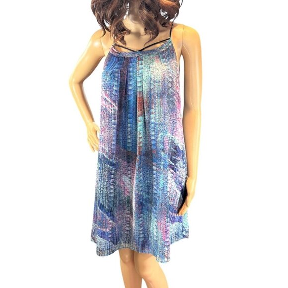 See u soon Mermaid Scales Romantic Summer Swing Dress - Picture 1 of 8